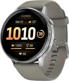 Смарт-годинник Garmin Venu 4 45 mm Silver with Silver Gray Silicone Band (010-03014-01)
