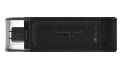 Флеш память Kingston DataTraveler 70 DT70/64GB Black 64 GB USB Type-C (Уцінений)