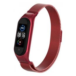 Ремінець для фітнес-браслету ArmorStandart для Xiaomi Mi Band 5/Mi Band 6 Metal Milanese Magnetic Band 503 Red