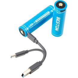 Акумулятор BESTON USB Type-C 18650, 3.7V 2500MAH 2 шт