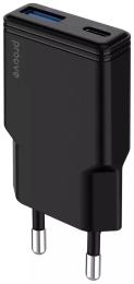 Адаптер живлення для телефона Proove Slender 30W (Type-C + USB) Black