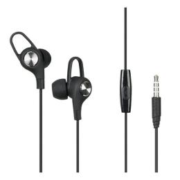 Навушники вакуумні провідні з мікрофоном HF Hoco M21 Black + mic + button call answering