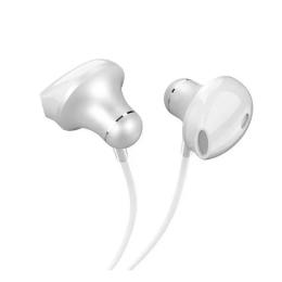 Дротові навушники Florence FL-0054 White вкладиші з мікрофоном