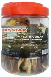 Ласощі для собак Lucky Star Кроляче вухо з мясом курки в тубі 500 г (4820112458621)