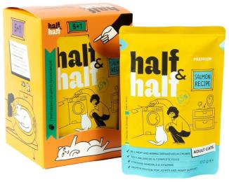 Набір паучів HalfHalf Adult Cats Salmon Jelly 5 pus 1