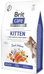Сухий корм для кішок Brit Care Cat GF Kitten Gentle Digestion Strong Immunity з лососем 2 кг (8595602565047)