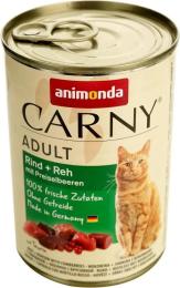 Корм вологий Carny Adult Beef Venison with Cowberries для дорослих котів з яловичиною олениною та брусницею 400 г