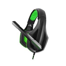 Накладні навушники Gemix X-350 Black Green провідні з мікрофоном