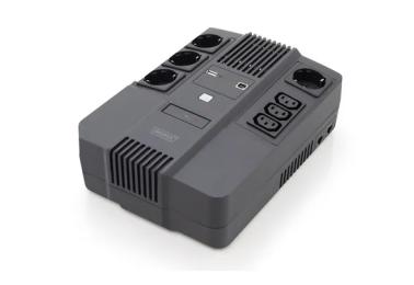 Джерело безперебійного живлення Digitus All-in-One DN-170111 Black 800VA/480W, LED, 4xSchuko/3xC13, RJ45, USB