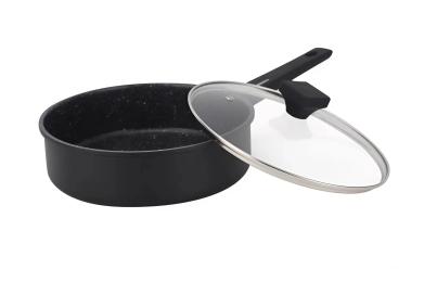 Сковорідка Ardesto Gemini Gourmet Andria 26см Black з кришкою (AR1926GMG)