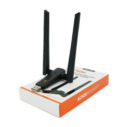 Мережевий адаптер Voltronic Merlion LV-UAC21 Black з 2-ма антенами 10см