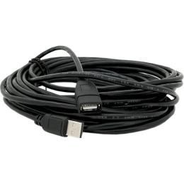 Дата-кабель Voltronic YT-AM/AF-10BL USB 2.0 AM (тато)  -  AF (мама), 10 m Black