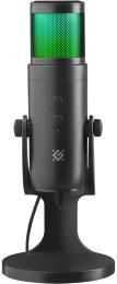 Мікрофон Defender Galactar GMC 250 USB, LED, 1.5 м