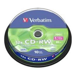 Диск Verbatim CD-RW 43480 10 шт 700 MB