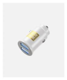 Автомобільний адаптер для телефона Luxe cube 12W White (8886899698465) 2USB