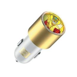 Автомобільний адаптер для телефона Luxe cube Guardian N White (8889998898484) 2USB 3.4А