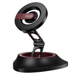 Тримач в авто Hoco H90 Tower folding ring magnetic car holder Black Red
