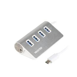USB-хаб Maxxter HU3C-4P-01 Meteor Silver