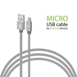 Дата-кабель Intaleo 1283126477676 1m USB(тато) - microUSB(тато) Gray