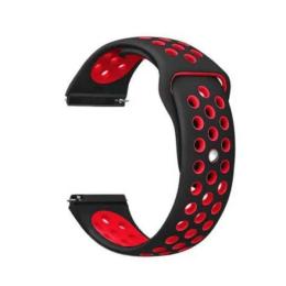Ремінець для смарт-годинника BeCover для Xiaomi Amazfit Bip/Bip Lite/Bip S Lit/GTR 42mm BeCover Nike Style Black-Red (705704)