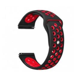 Ремінець для смарт-годинника BeCover для Xiaomi iMi KW66/Mi Watch Color/Haylou LS01/LS02/Haylou Smart Watch Solar LS05 Black-Red (7 Black Red