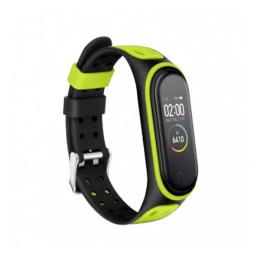Ремінець для фітнес-браслету BeCover Colour Style для Xiaomi Mi Smart Band 5 Black-Green (705156) Black Green