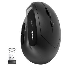 Мишка REAL-EL RM-490W Wireless/Bluetooth Black (EL123200058)