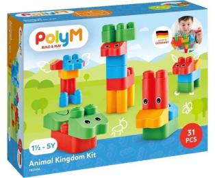 Конструктор PolyM Царство звірят 31 деталей (760004)