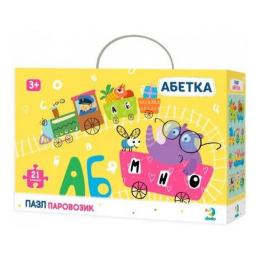 Пазл DoDo Азбука Поїзд 300148 укр. мова, 21 шт. класичний