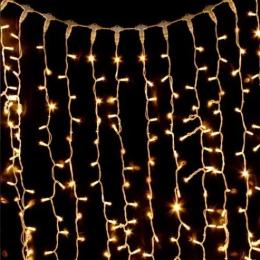 Гірлянда Voltronic 240LED (Водоспад) 8 режимів, 2*2м White Hot