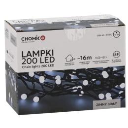 Гірлянда Chomik Кульки-змійка 200 LED 16 м, IP44 Cold White (5900779880153)