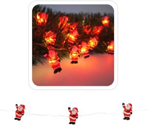 Гірлянда Chomik Санта струна, 2, 2 м, 20 LED Warm White 2АА (5900779854178)