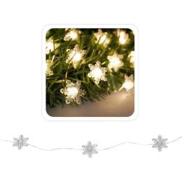 Гірлянда Chomik Сніжинки струна 2, 2 м, 20 LED Warm White 2АА (5900779854208)