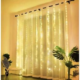 Гірлянда Chomik Штора 3 х 3 м 300 LED Warm White USB з пультом (5900779879997)