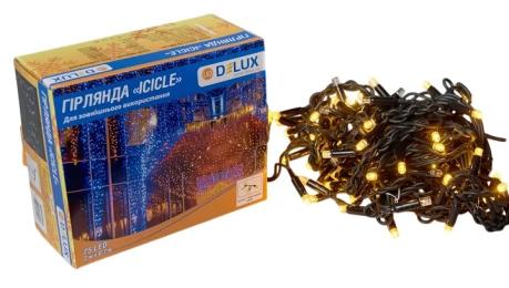 Гірлянда Delux ICICLE 75 LED 2 x 0.7 м Black Yellow IP44 EN (90016591)