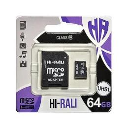 Карта памяті Hi-Rali Professional HI-64GBSDCL10-01 Black 64GB microSDXC З адаптером Class 10