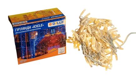 Гірлянда Delux ICICLE flash 108LED 2 х 1 м White Warm White IP44 EN (90012948)