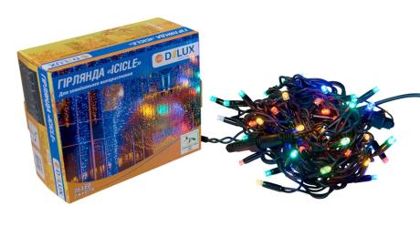 Гірлянда Delux ICICLE flash 75LED 2 х 0.7 м Black Multi IP44 EN (90012955)