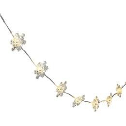 Гірлянда Luca Lighting Сніжинка, струна, 1, 3 м White 10 LED 2AA, таймер (8720967822874)
