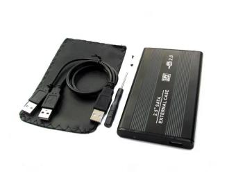 Зовнішня кишеня для диска Grand-X HDE21 Carmine Red для підключення HDD 2.5, USB 2.0, алюміній