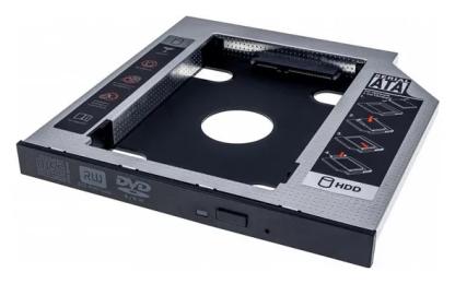 Кишеня-адаптер для диска Grand-X HDC-25C Black HDD 2.5 в відділ приводу ноутбука SATA/SATA3