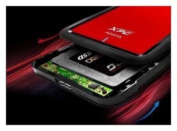 Зовнішня кишеня для диска ADATA EX500 Black 2.5 HDD/SSD