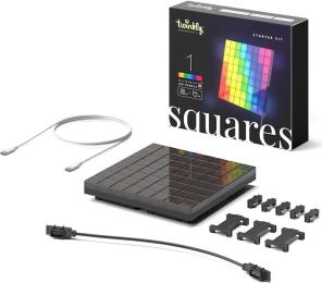 Гірлянда Twinkly Smart LED Squares 1 Starter Panel, RGB LED, USB-C, 16х16см Black (TWQ064STW-01-BUSB)