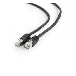 Патч-корд Cablexpert PP6-1M Black FTP cat.6, литий, 50u штекер з защіпкою