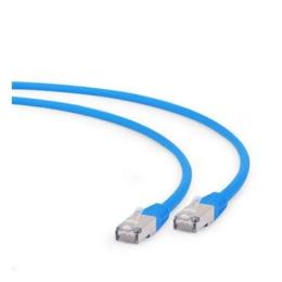Патч-корд Cablexpert PP6A-LSZHCU-B-1.5M Blue S/FTP cat.6a, литий, 50u штекер з защіпкою