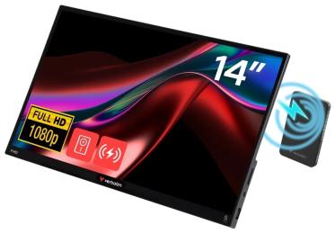 Монітор Verbatim Full HD 1080p (32088) Black 14 (підсвічування та бездротове живлення)