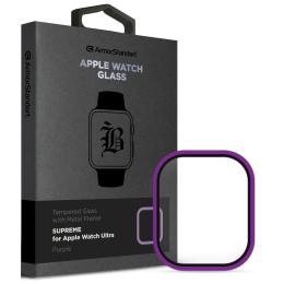 Захисне скло для смарт-годинника ArmorStandart Supreme BI Metal Frame для Apple Watch Ultra 49 mm Purple (ARM78301)