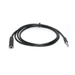 Аудіо-кабель REAL-EL mini-jack 3.5(тато)mini-jack 3.5(мама), 1m Black