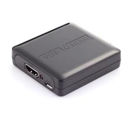 Перехідник PowerPlant CA911493 HDMI (мама) - VGA (мама) Black