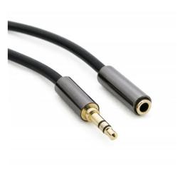 Аудіо-кабель Extradigital mini-jack 3.5(тато)mini-jack 3.5(мама), 3m Black